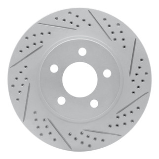R1 01-11 Ford Explorer Sport Front Right Drilled & Slotted Geo-Carbon Rotor