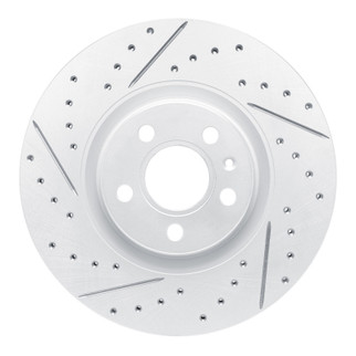 R1 17-25 Volvo S90 Front Left Drilled & Slotted Geo-Carbon Rotor