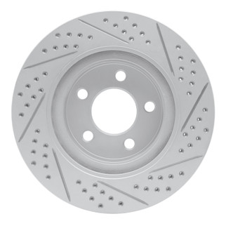 R1 01-11 Ford Explorer Sport Trac Front Left Drilled & Slotted Geo-Carbon Rotor