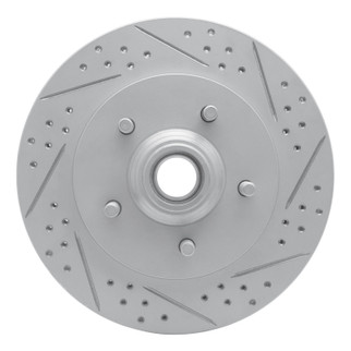 R1 99-04 Ford Expedition Front Right Drilled & Slotted Geo-Carbon Rotor