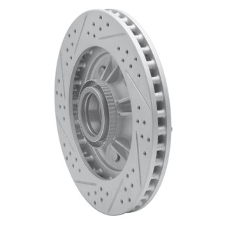 R1 99-04 Ford Expedition Front Right Drilled & Slotted Geo-Carbon Rotor