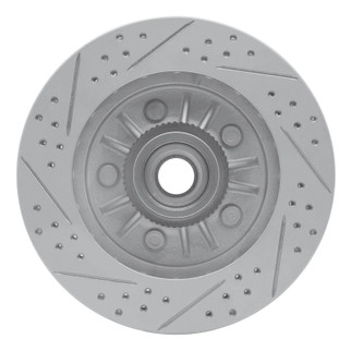 R1 99-04 Ford Expedition Front Right Drilled & Slotted Geo-Carbon Rotor