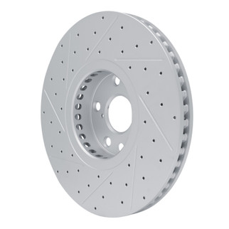 R1 06-20 Lexus Is200T Right Front Drilled & Slotted Geo-Carbon Rotor
