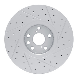 R1 06-20 Lexus Gs350 Left Front Drilled & Slotted Geo-Carbon Rotor