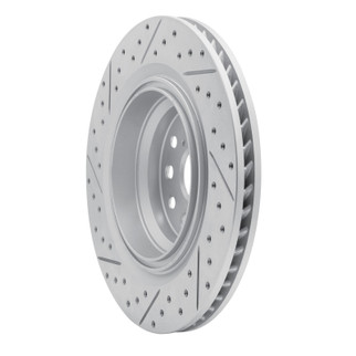 R1 18-23 Lexus Ls500 Right Rear Drilled & Slotted Geo-Carbon Rotor