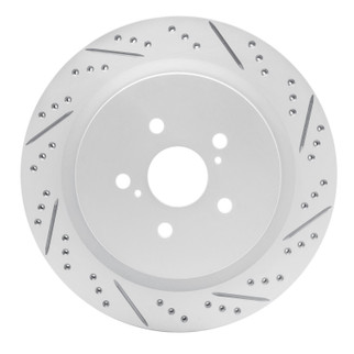 R1 16-22 Lexus Rx350 Rear Right Drilled & Slotted Geo-Carbon Rotor
