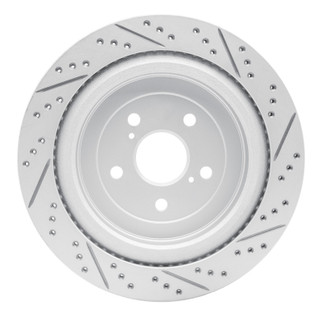 R1 16-22 Lexus Rx350 Rear Left Drilled & Slotted Geo-Carbon Rotor