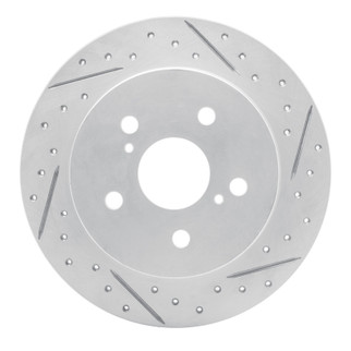 R1 15-26 Lexus Es350 Rear Right Drilled & Slotted Geo-Carbon Rotor