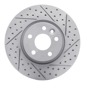 R1 07-18 Land Rover Range Rover Evoque Front Right Drilled & Slotted Geo-Carbon Rotor