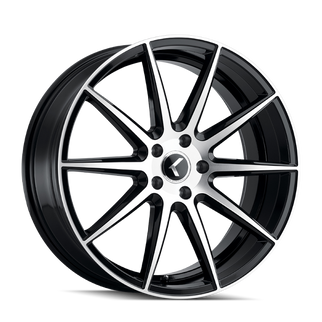 Kraze KR194 Cosmos 18x8 / 5x120 BP / 40mm Offset / 74.1mm Hub Gloss Black Machined Wheel