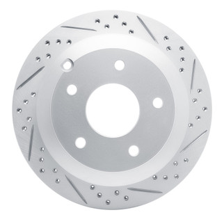 R1 05-06 Pontiac GTO Rear Right Drilled & Slotted Geo-Carbon Rotor