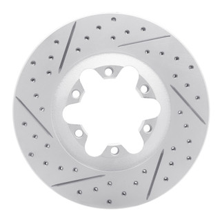 R1 04-08 Chevrolet Colorado Front Left Drilled & Slotted Geo-Carbon Rotor