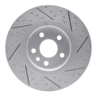 R1 15-20 Jaguar E-Pace Rear Right Drilled & Slotted Geo-Carbon Rotor