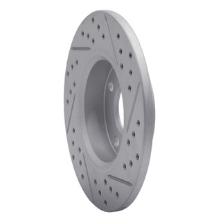 R1 09-19 Fiat 500 (Mexico) Rear Left Drilled & Slotted Geo-Carbon Rotor
