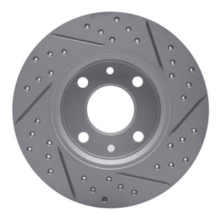 R1 09-19 Fiat 500 (Mexico) Rear Left Drilled & Slotted Geo-Carbon Rotor
