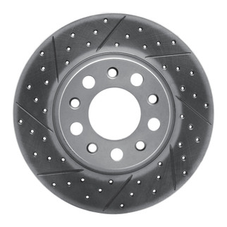 R1 15-26 Alfa Romeo Tonale Rear Left Drilled & Slotted Geo-Carbon Rotor