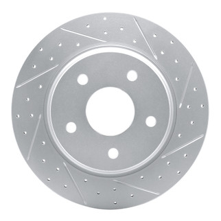 R1 08-16 Chrysler Town & Country Rear Right Drilled & Slotted Geo-Carbon Rotor