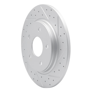 R1 08-16 Chrysler Town & Country Rear Right Drilled & Slotted Geo-Carbon Rotor