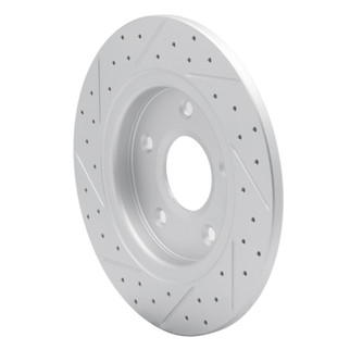 R1 08-16 Chrysler Town & Country Rear Right Drilled & Slotted Geo-Carbon Rotor