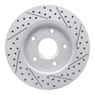 R1 08-16 Chrysler Town & Country Front Left Drilled & Slotted Geo-Carbon Rotor