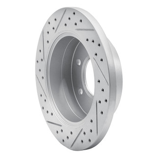 R1 06-18 Dodge Sprinter 3500 Rear Right Drilled & Slotted Geo-Carbon Rotor