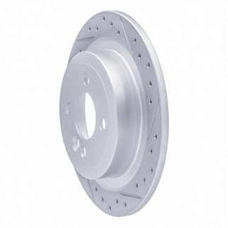 R1 09-14 Mini Cooper Clubman Rear Right Drilled & Slotted Geo-Carbon Rotor