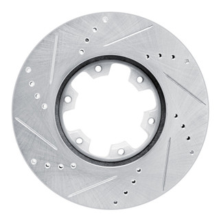 R1 02-24 Nissan NV350 UrVan (Mexico) Front Right Drilled & Slotted Silver Brake Rotor