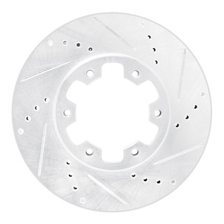 R1 02-24 Nissan NV350 UrVan (Mexico) Front Right Drilled & Slotted Silver Brake Rotor