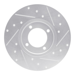 R1 76-81 Toyota Celica Front Left Drilled & Slotted Silver Brake Rotor