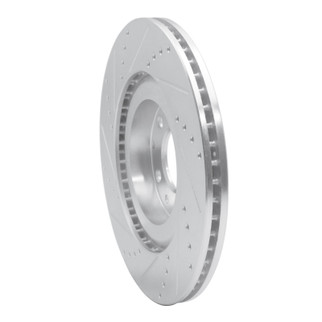 R1 04-11 Mazda RX-8 Front Right Drilled & Slotted Silver Brake Rotor