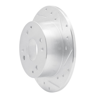 R1 92-94 Acura Vigor Rear Right Drilled & Slotted Silver Brake Rotor