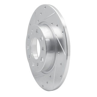 R1 15-25 Alfa Romeo Tonale Rear Left Drilled & Slotted Silver Brake Rotor