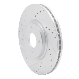 R1 18-22 Ford Ecosport Front Left Drilled & Slotted Silver Brake Rotor