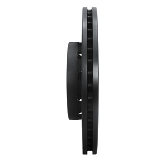 R1 90-91 Audi 90 Quattro Front Left Drilled & Slotted Black Brake Rotor
