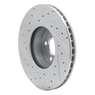 R1 12-21 BMW 340I xDrive Front Right Drilled & Slotted Silver Brake Rotor
