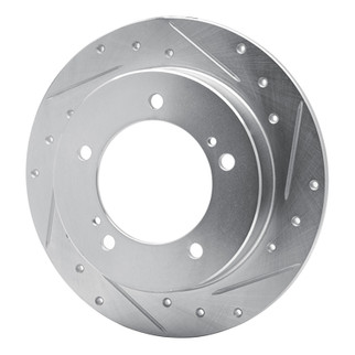 R1 83-98 Chevrolet Tracker Front Left Drilled & Slotted Silver Brake Rotor