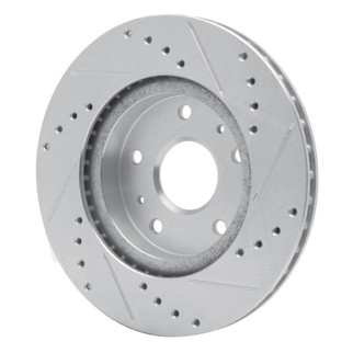 R1 07-19 Suzuki SX4 S-Cross (Mexico) Front Left Drilled & Slotted Silver Brake Rotor