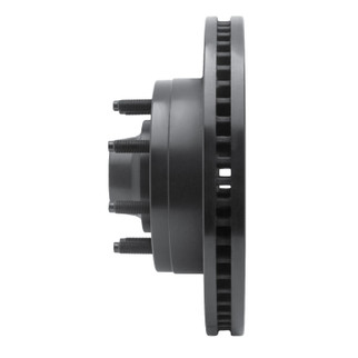 R1 08-25 Ford E-350 Super Duty Front Left Drilled & Slotted Black Brake Rotor