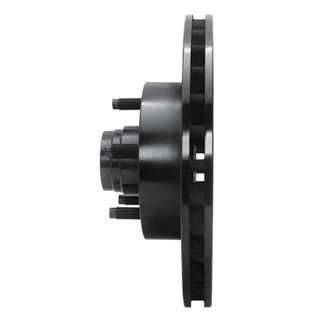 R1 95-11 Ford Explorer Front Left Drilled & Slotted Black Brake Rotor