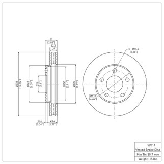 DFC 97-05 Buick Century Front Brake Rotor