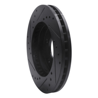 R1 01-07 Buick Rendezvous Front Right Drilled & Slotted Black Brake Rotor