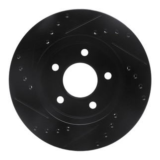 R1 01-07 Buick Rendezvous Front Right Drilled & Slotted Black Brake Rotor