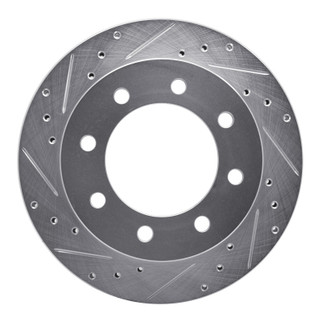 R1 99-20 Chevrolet Express 3500 Rear Left Drilled & Slotted Silver Brake Rotor