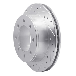 R1 99-20 Chevrolet Express 3500 Rear Left Drilled & Slotted Silver Brake Rotor