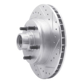 R1 77-95 Buick Electra Front Right Drilled & Slotted Silver Brake Rotor