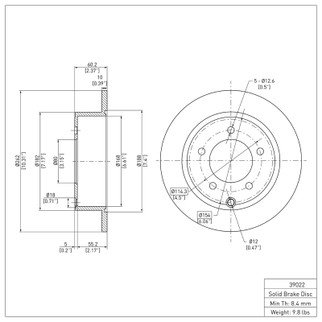 DFC 07-17 Chrysler Sebring Rear Brake Rotor