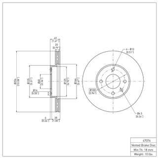 DFC 16-22 Chevrolet Spark (USA/Canada) Front Brake Rotor