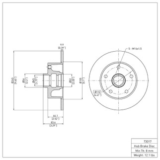 DFC 96-08 Audi A4 (Mexico) Rear Brake Rotor