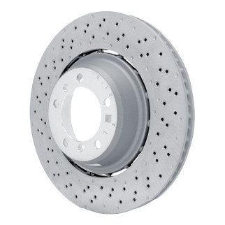 DFC 16-23 Porsche 718 Cayman Left Rear Drilled Hi-Carbon Alloy Geomet Coated Rotor