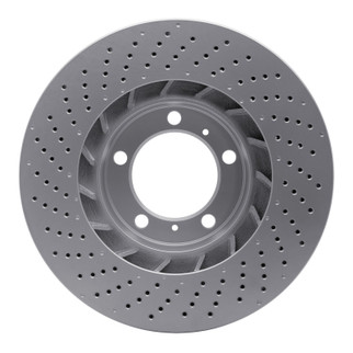DFC 09-23 Porsche 718 Cayman Right Front Drilled GeoSPEC Coated Rotor